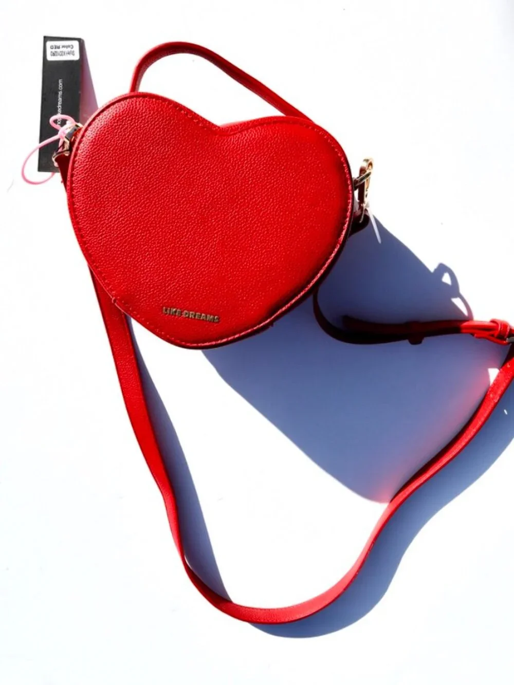 NWT Like Dreams Red Heart Crossbody Bag - Picture 3 of 8